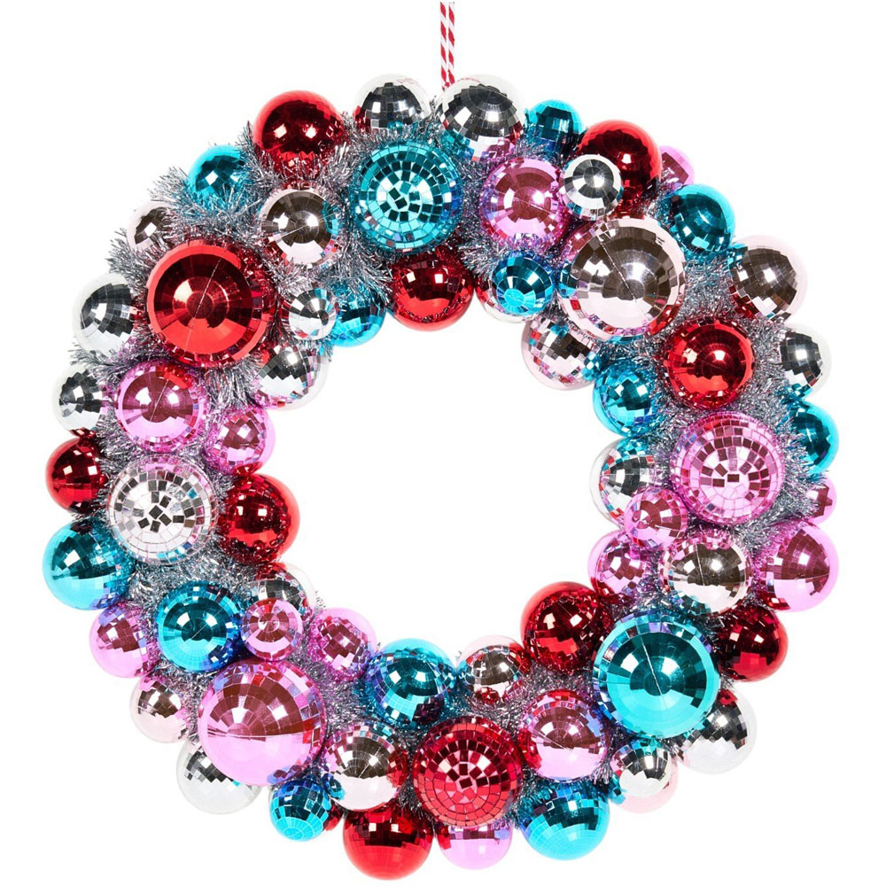 Colourful Disco Ball Wreath Image 2