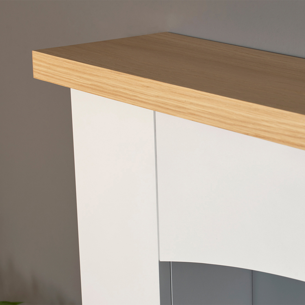 Adam Huxley in Pure White and Grey Aviemore Electric Stove 39 Inch Image 5