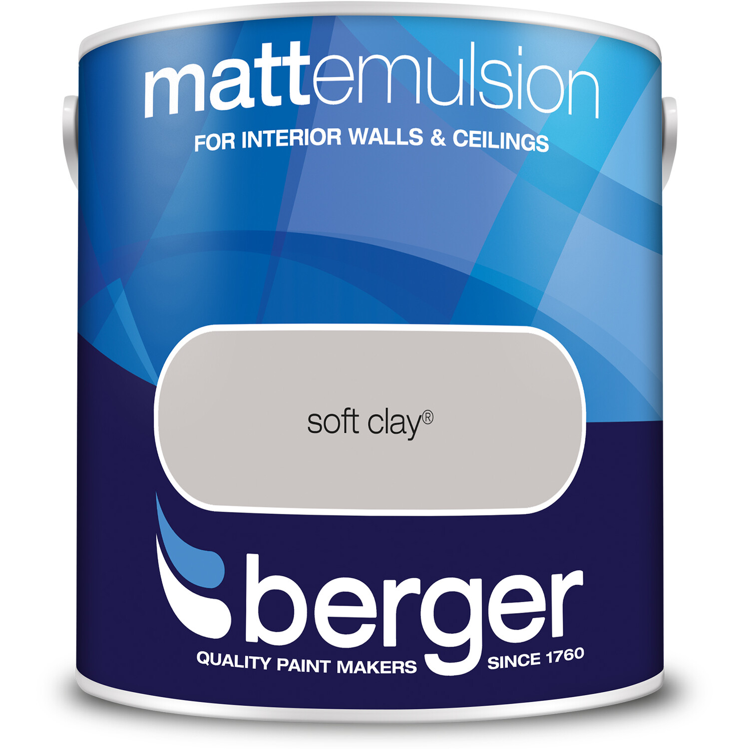 Berger Walls & Ceilings Soft Clay Matt Emulsion Paint 2.5L Image 2