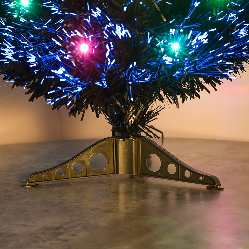 The Christmas Centre 30 Multicolour LED Black Fibre Optic Artificial Xmas Tree 3ft Image 6