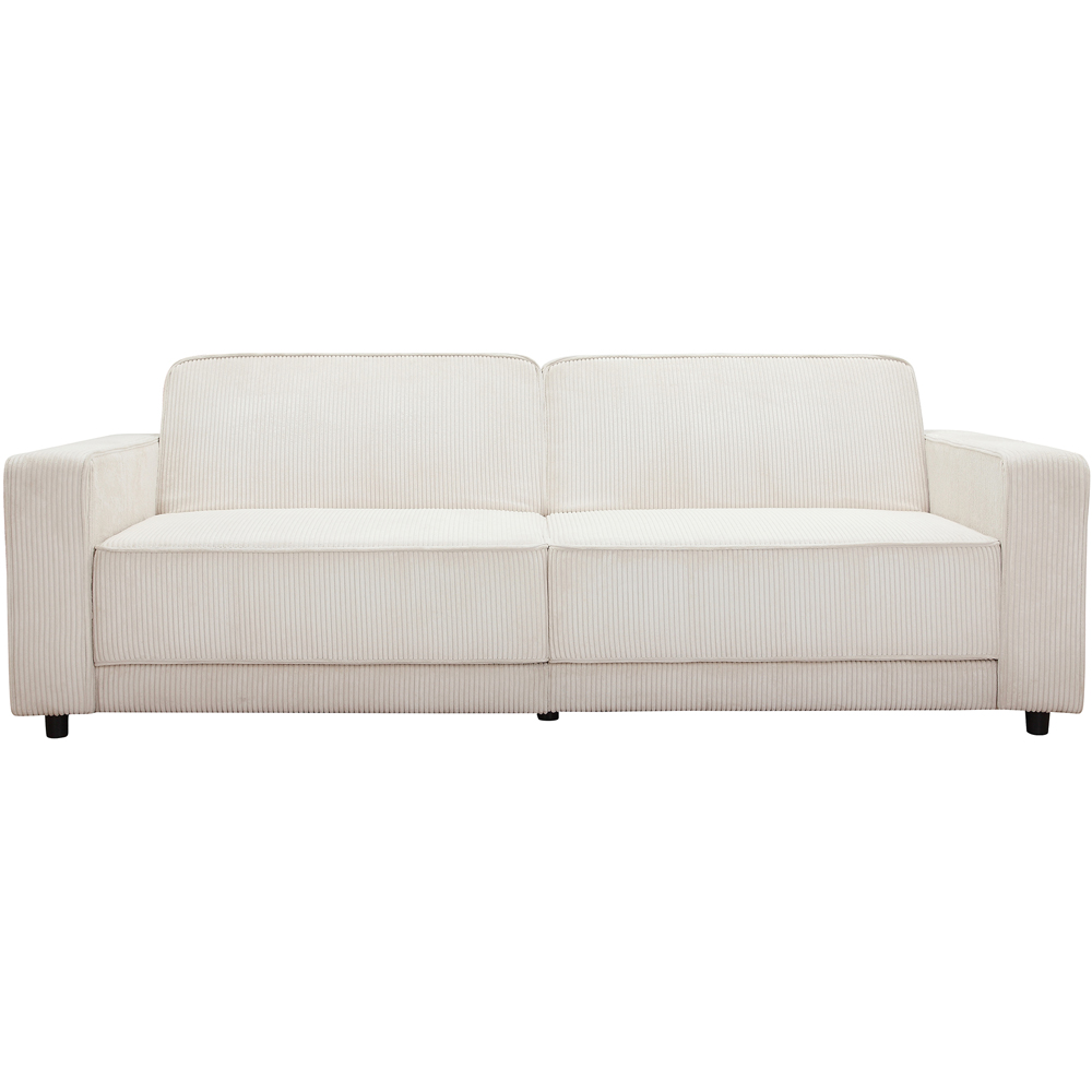 Dorel Allie 3 Seater Cream Corduroy Sofa Bed Image 2