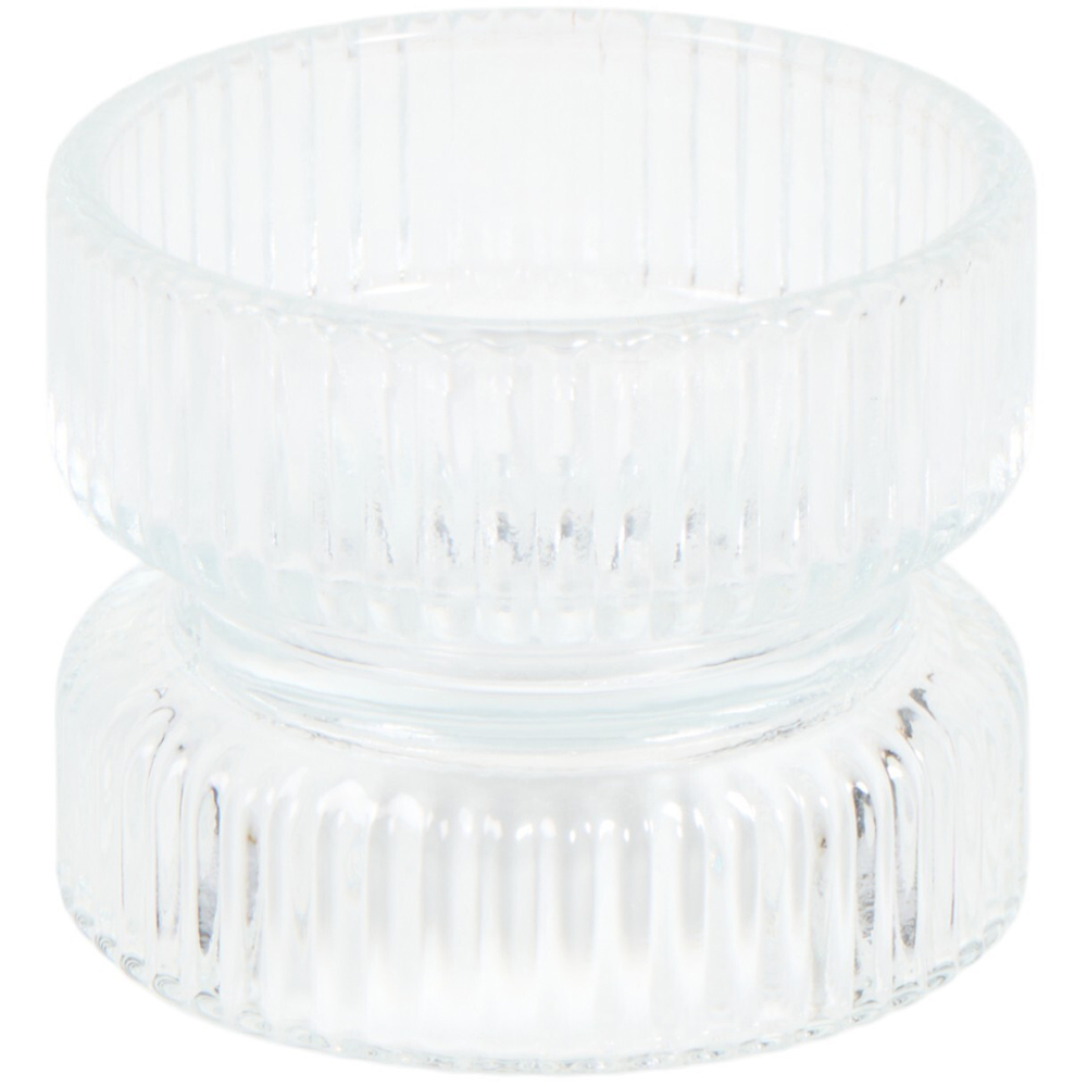 Ribbed Pillar Candle Holder Image 6