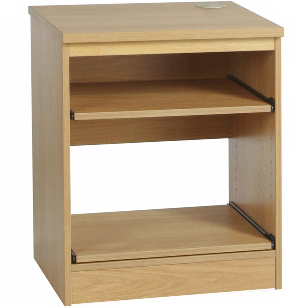 R White Cabinets Printer Desk Stand Brown Image 2