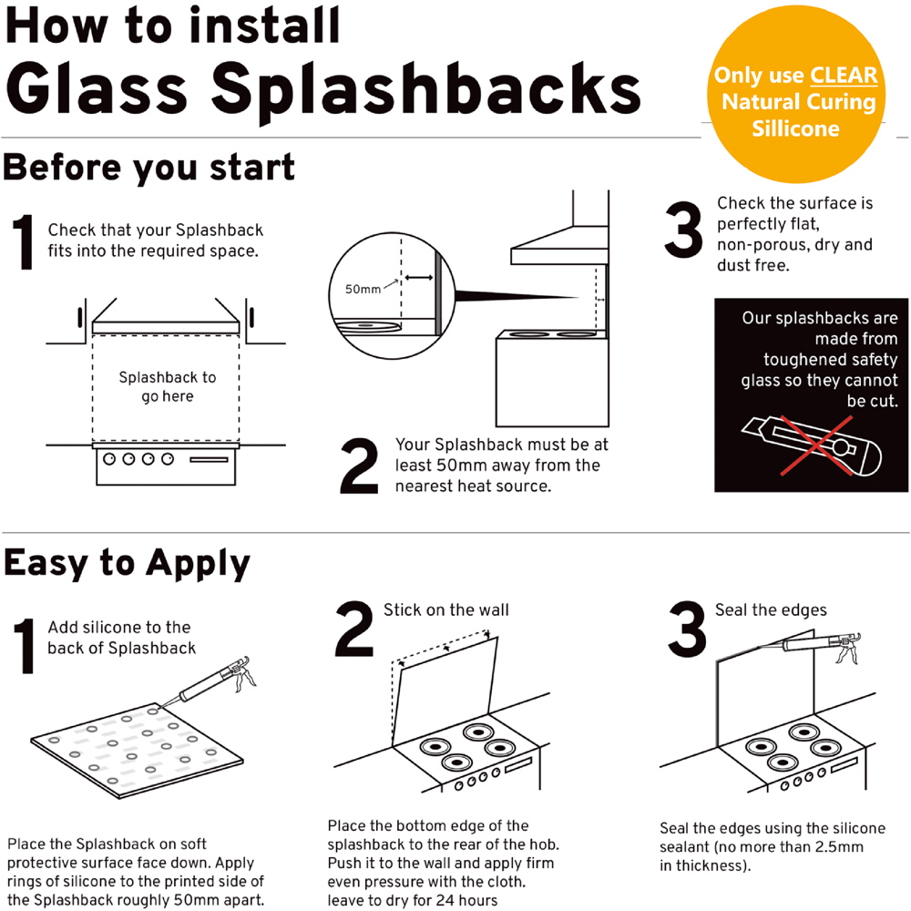 Warren Reed Designer Deep Green Quartz Effect Glass Kitchen Splashback 65 x 70cm Image 3
