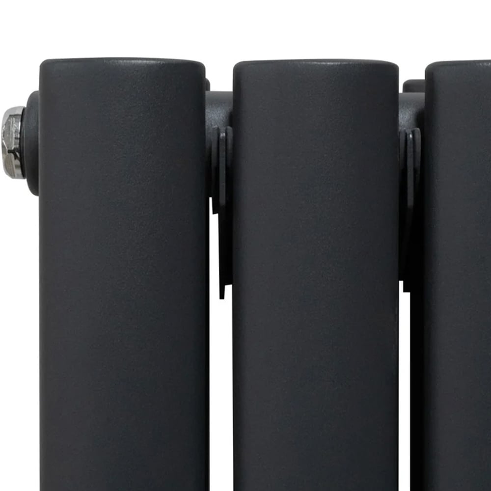 Monster Shop 3340 BTU Anthracite Grey Oval Mirror Radiator 1800 x 380mm Image 4