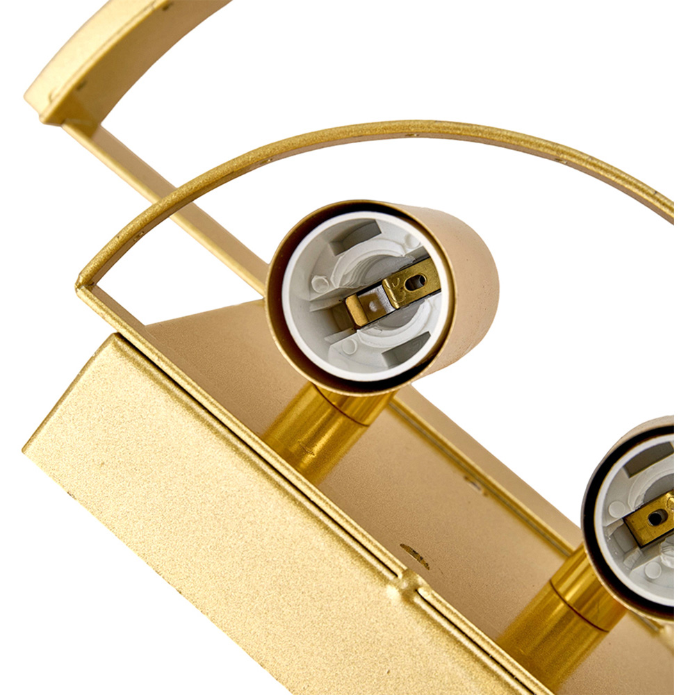 Living and Home Gold Crystal Glass E14 Wall Light Image 5