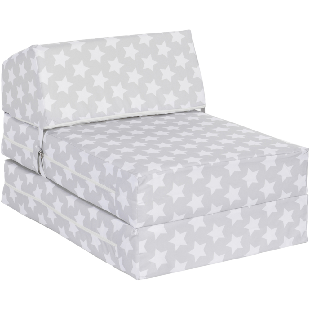 Kaikoo Single Silver Star Foldable Chair Bed Image 2