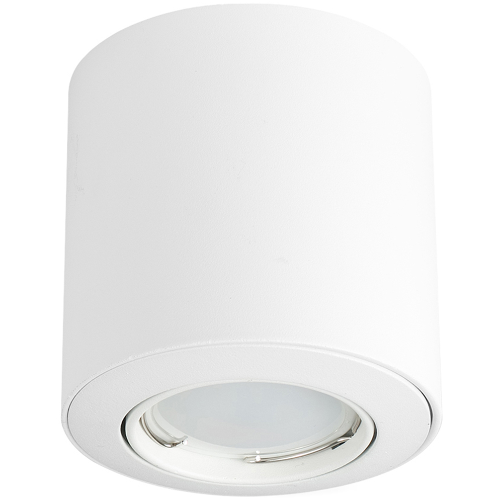 ValueLights White Tiltable Cool White LED Ceiling Downlight 10 Pack Image 1