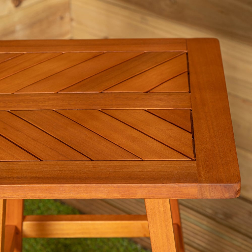 Samuel Alexander Kapalua Wooden Slatted Garden Side Table 73 x 45cm Image 6