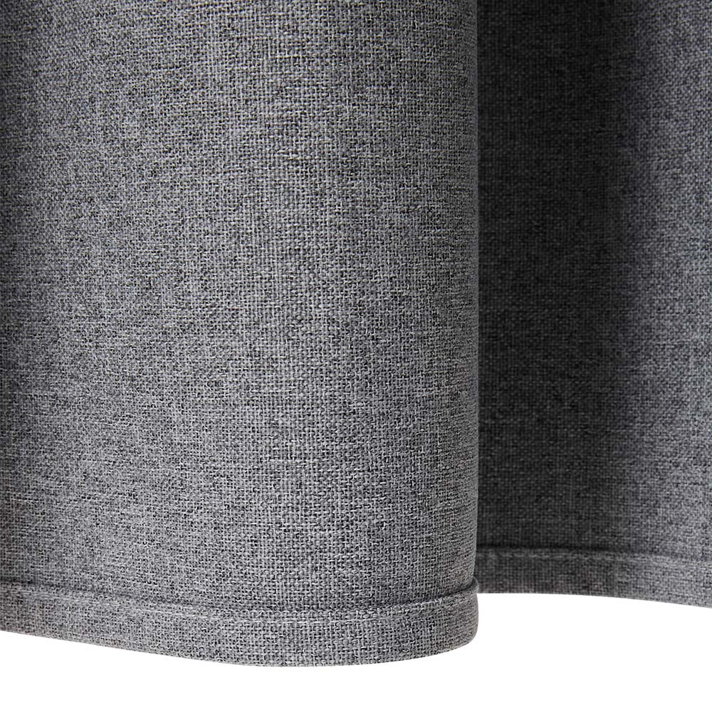 Living and Home Solid Grey Blackout Chenille Curtains 117 x 137cm Image 3