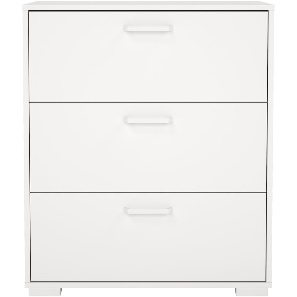 Florence Sofia 3 Drawer White Chest of Drawers Image 2