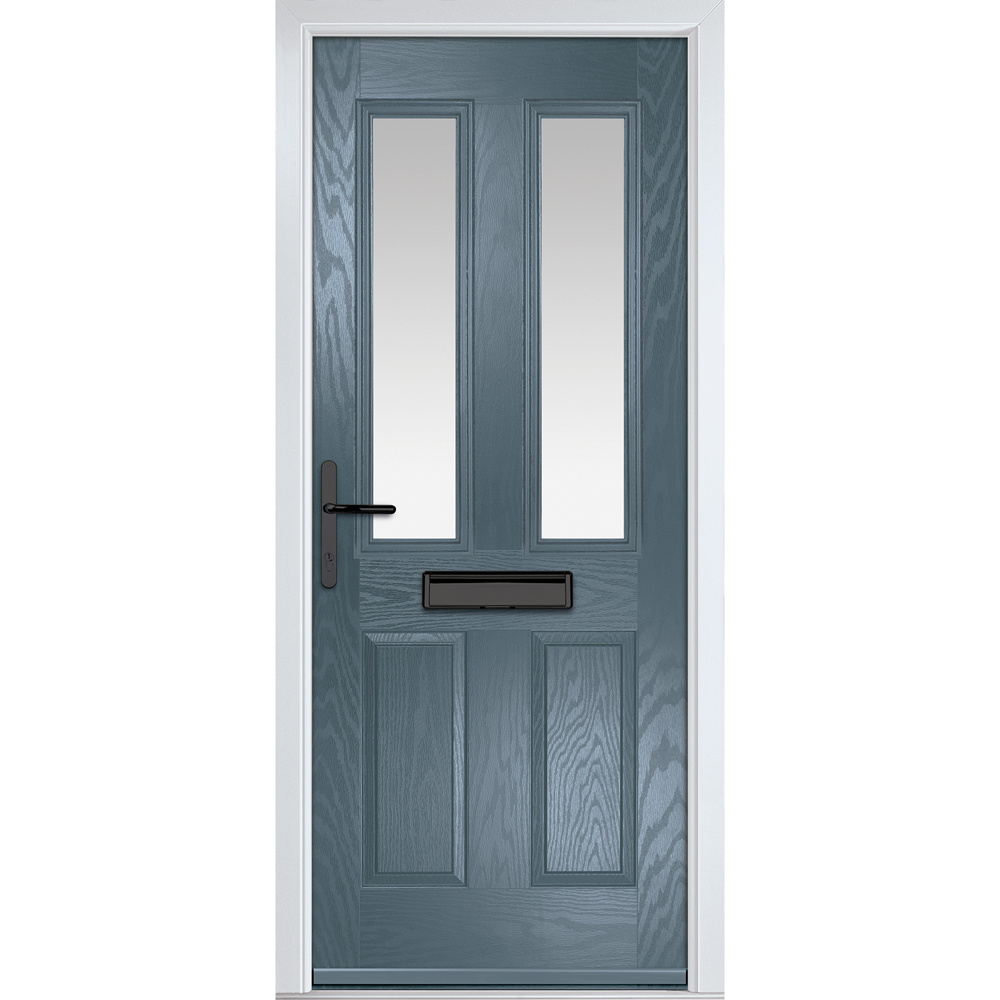 Crystal-Direct Carnoustie Slate Grey GRP Stipolytte Glass Right Hand Open Front Door 2090 x 890mm Image 1