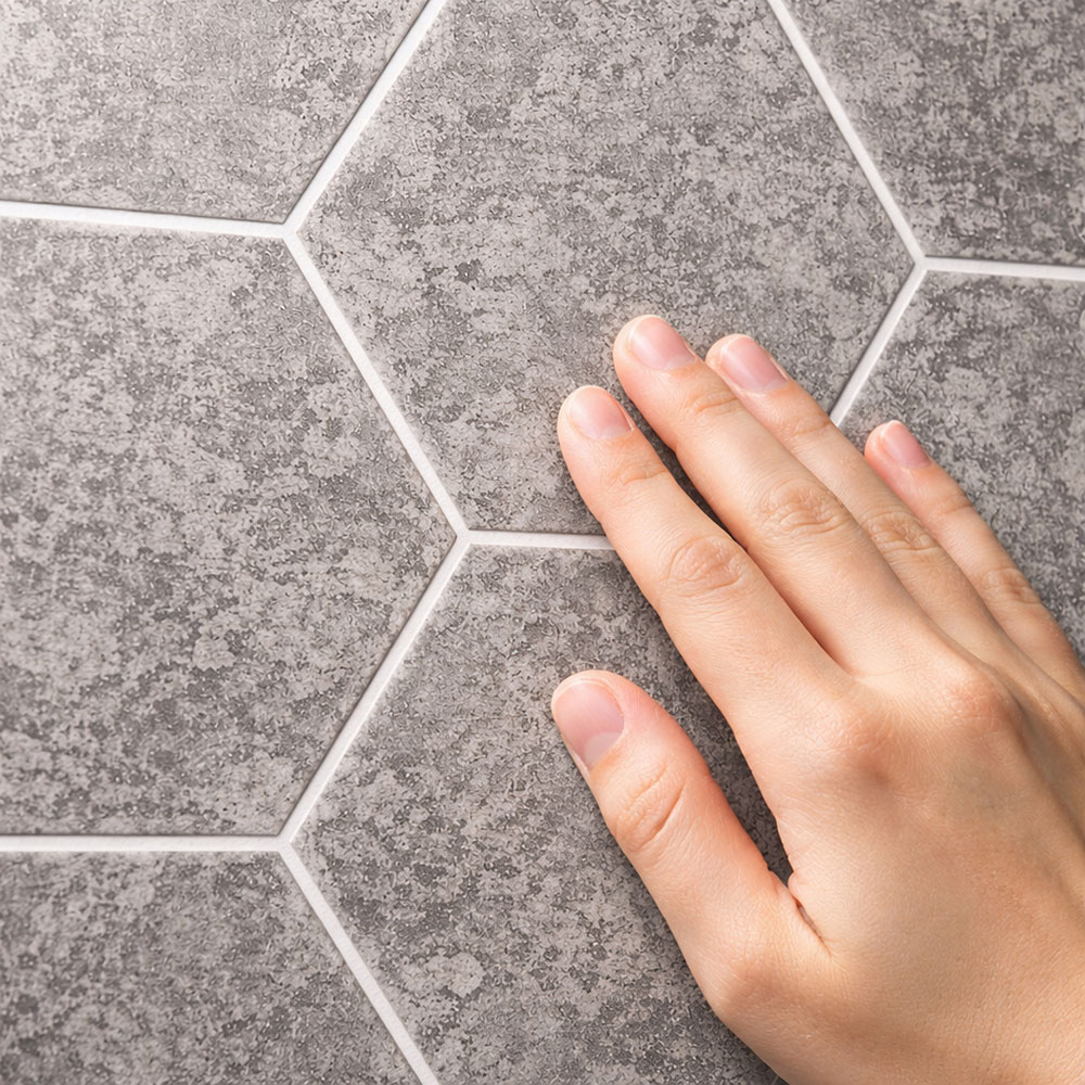 Britwall Dark Grey Hexagon Tile Effect Matte Finish Shower Panel 2400 x 1000 x 10mm 3 Pack Image 4