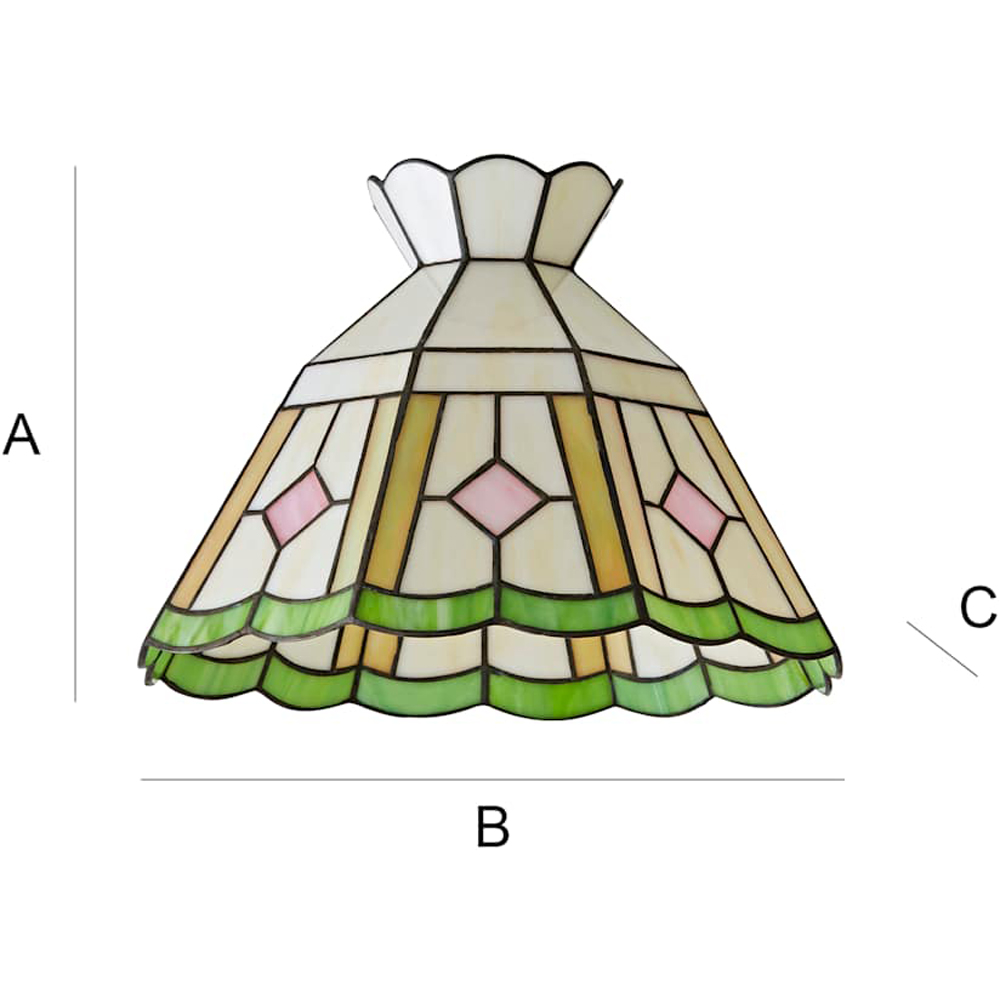 ValueLights Beatrix Tiffany Ceiling Pendant Lamp Shade Image 8