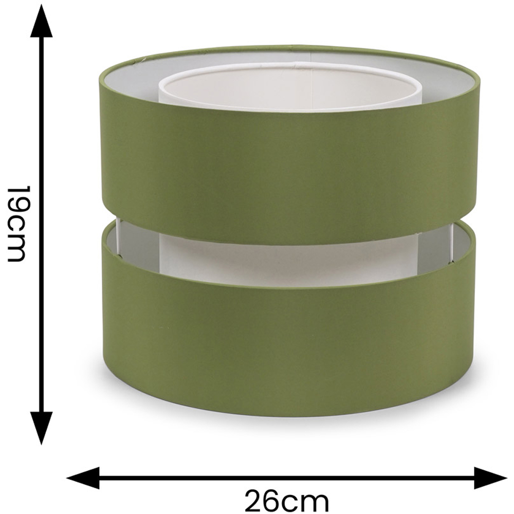 ValueLights Sophia 2 Tier Olive Ceiling Light Shade Small Image 6
