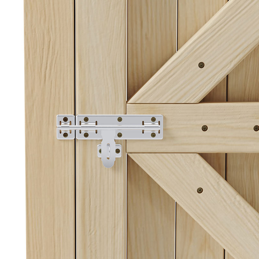 Living and Home Wooden Garden Gate with Latch 2.7 x 5.9ft Image 4