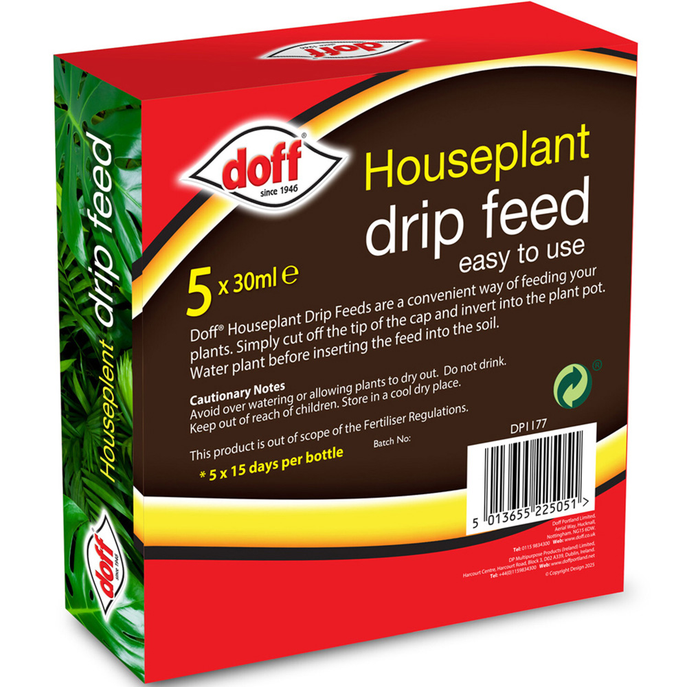 Pack of 5 Doff Houseplant Drip Feeders Image 2