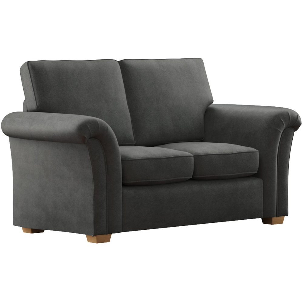 Castleacre 5 Seater Steel Plush Velvet Fixed Back Sofa Set Image 2