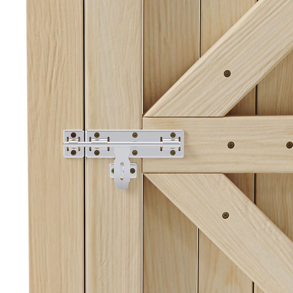 Living and Home Sturdy Wooden Garden Gate with Latch 105 x 6 x 180cm Image 4