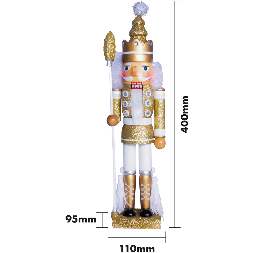 St Helens Gold Glitter Nutcracker 40cm Image 7