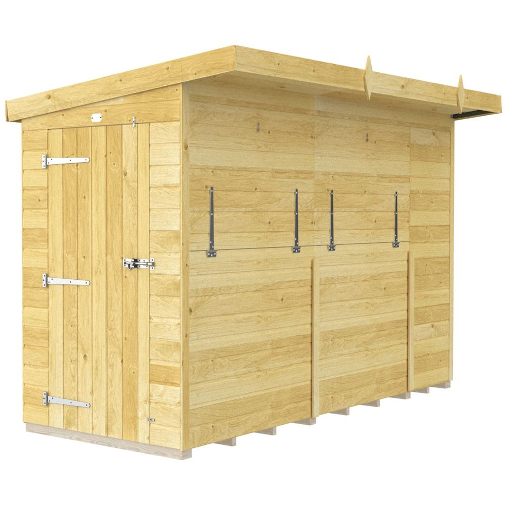DIY Sheds 10 x 4ft Single Door Pressure Treated Tongue and Groove Timber Outdoor Bar Shed Image 3
