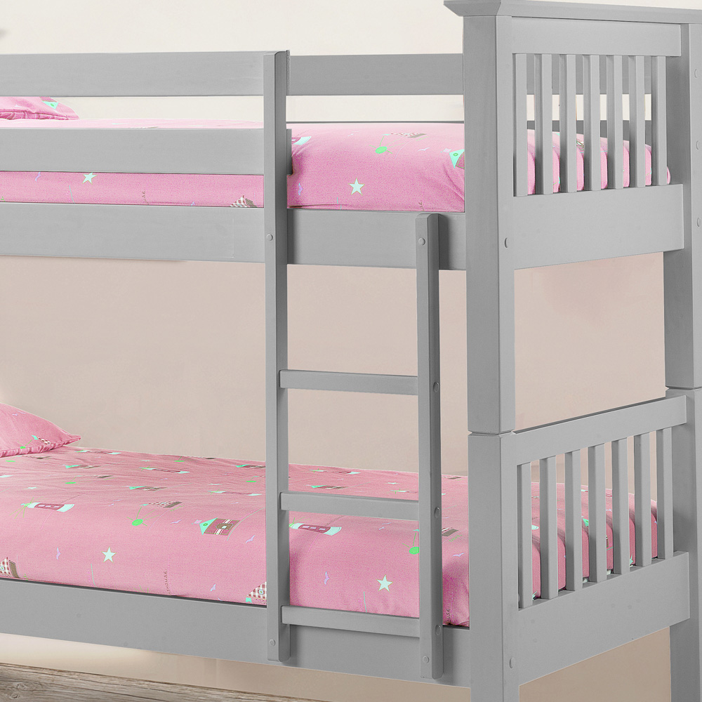 Julian Bowen Barcelona Dove Grey Bunk Bed Image 3