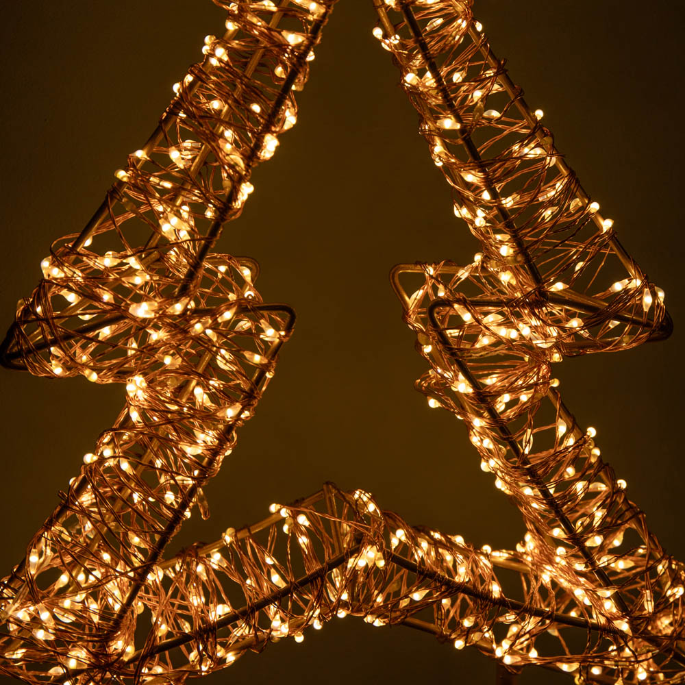 Samuel Alexander 720 Warm White LED Rose Gold Light Up Christmas Tree on Metal Stand 45cm Image 5