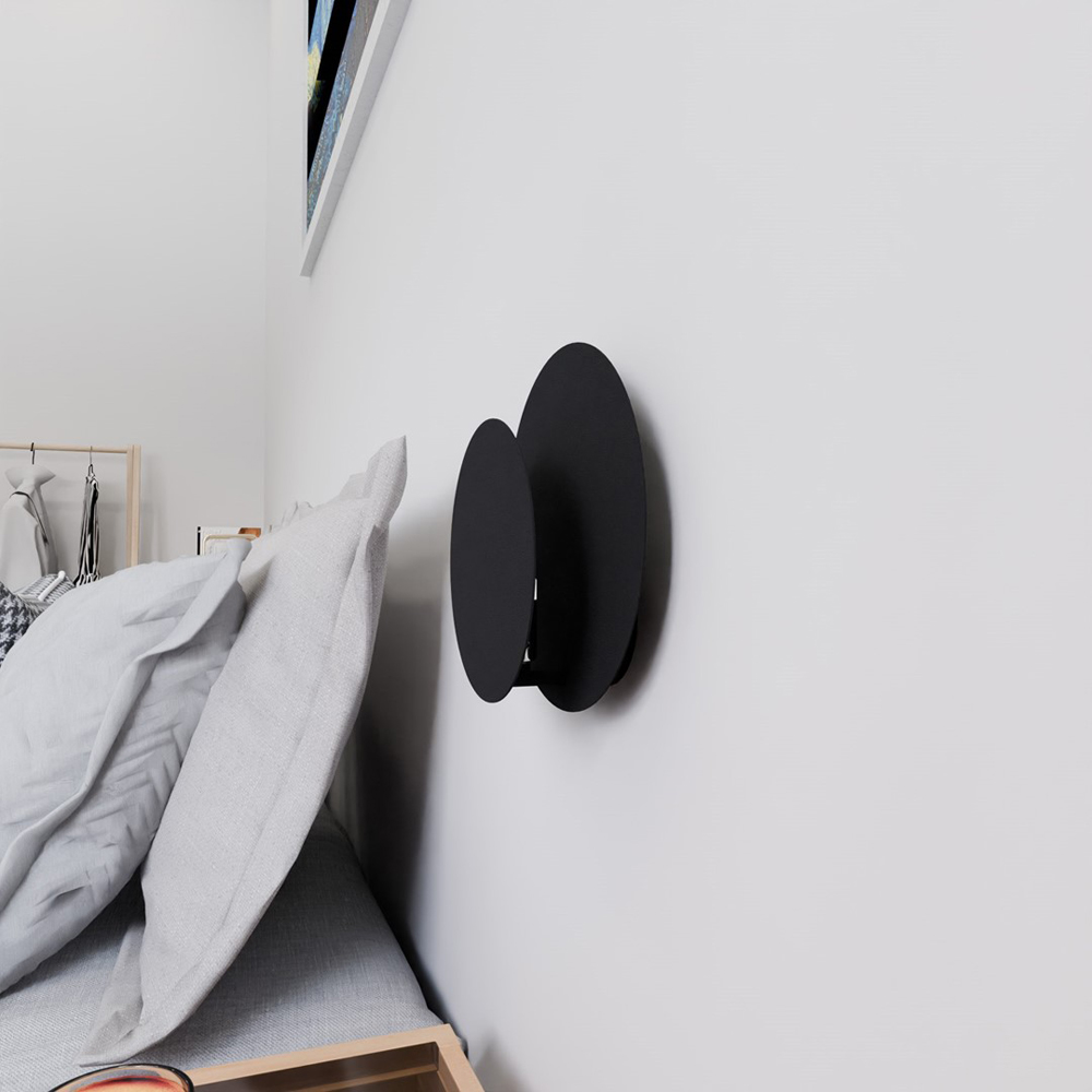 Emibig Circle Black G9 Wall Light Image 4
