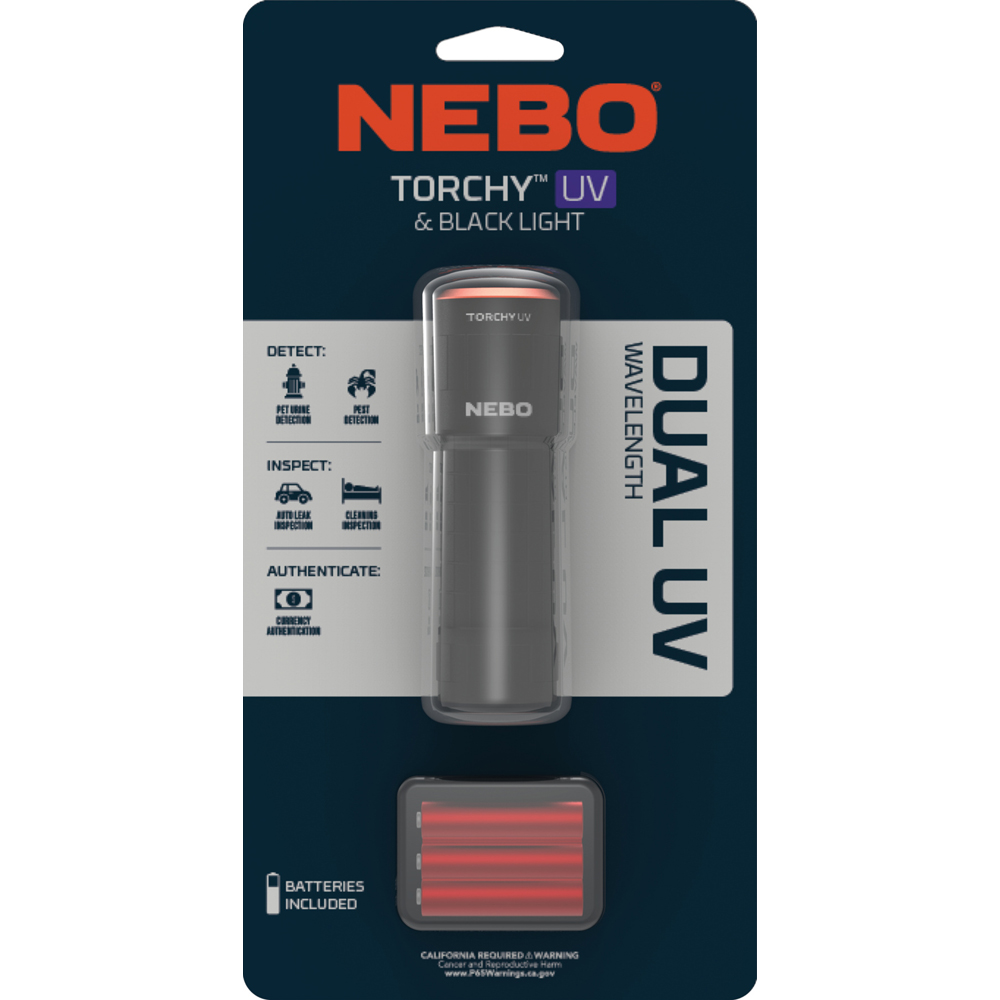 Nebo Torchy UV Dual-Wavelength UV Detector Pocket Torch with Batteries Image 2