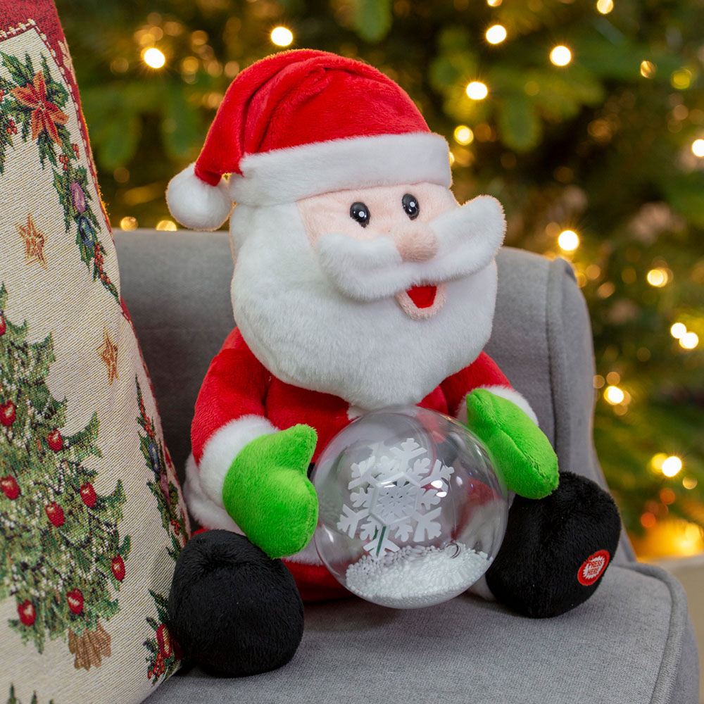 The Christmas Workshop Musical Santa and LED Snow Ball Image 2
