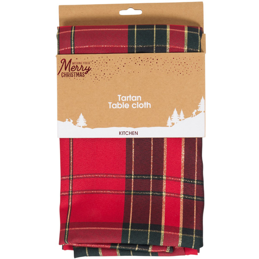 Tartan Table Cloth - Red Image 1