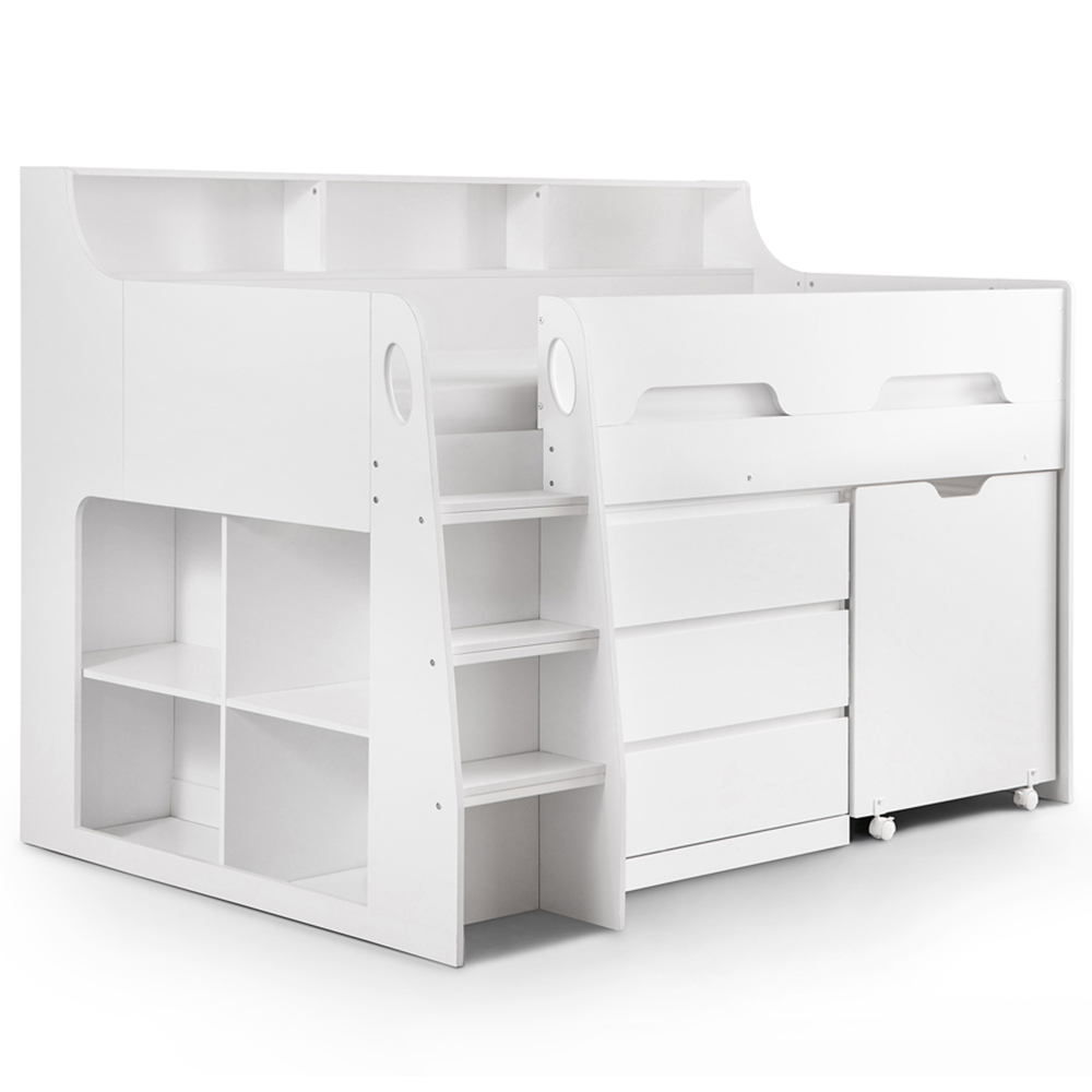 Julian Bowen Jupiter White Mid Sleeper with Storage Image 3