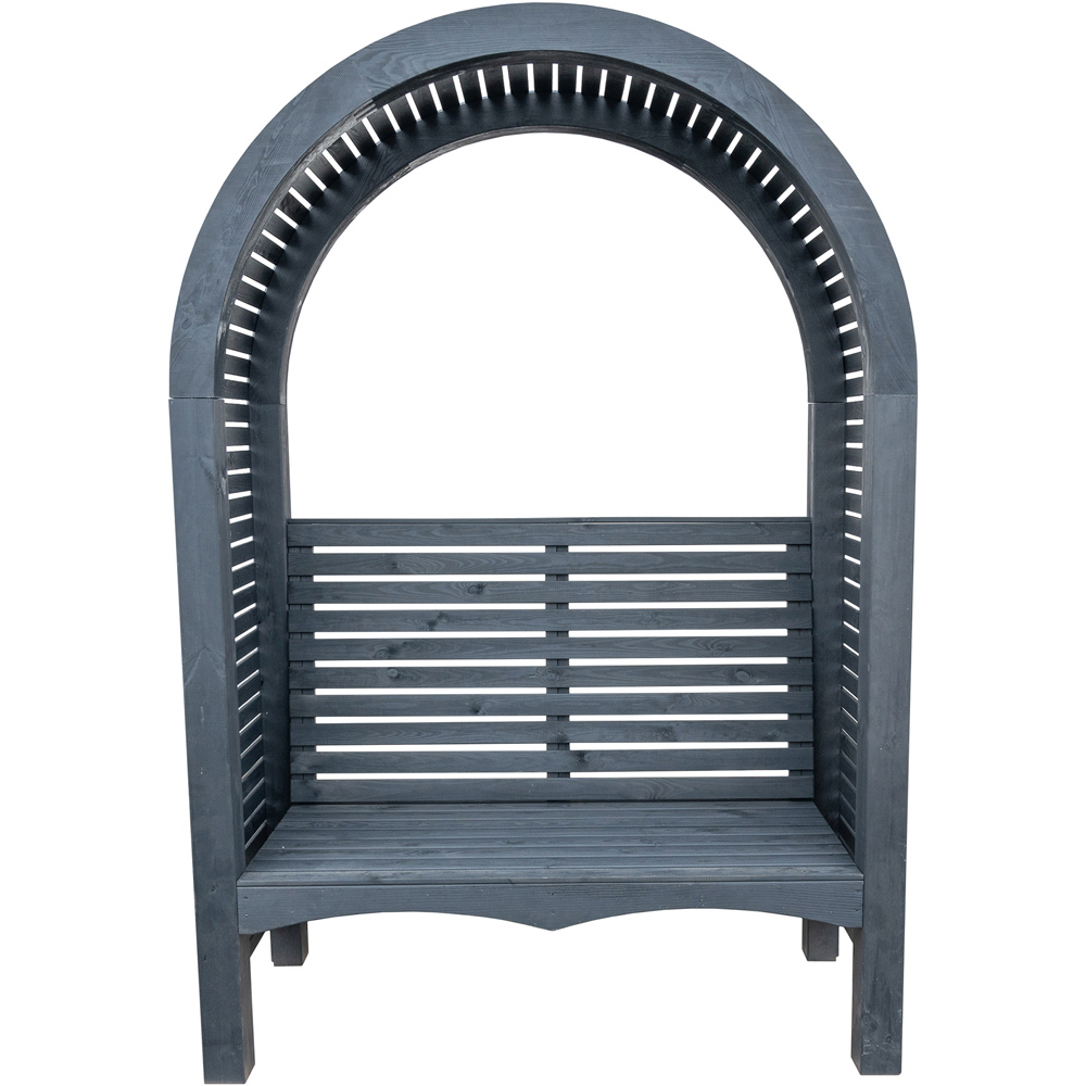 Shire Contemporary 2 Seater 5 x 2ft Black Pressure Treated Arbour Image 2