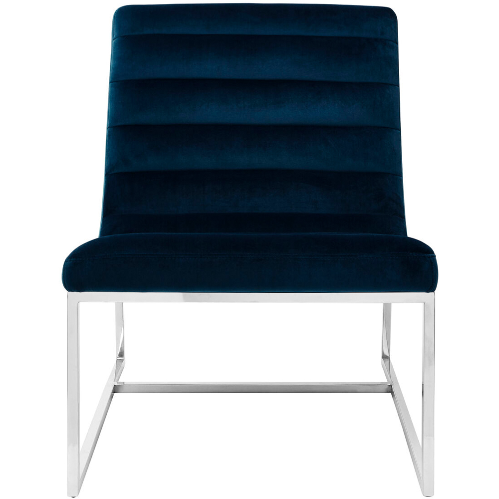 Premier Housewares Vogue Midnight Velvet Curving Profile Lounge Chair Image 2