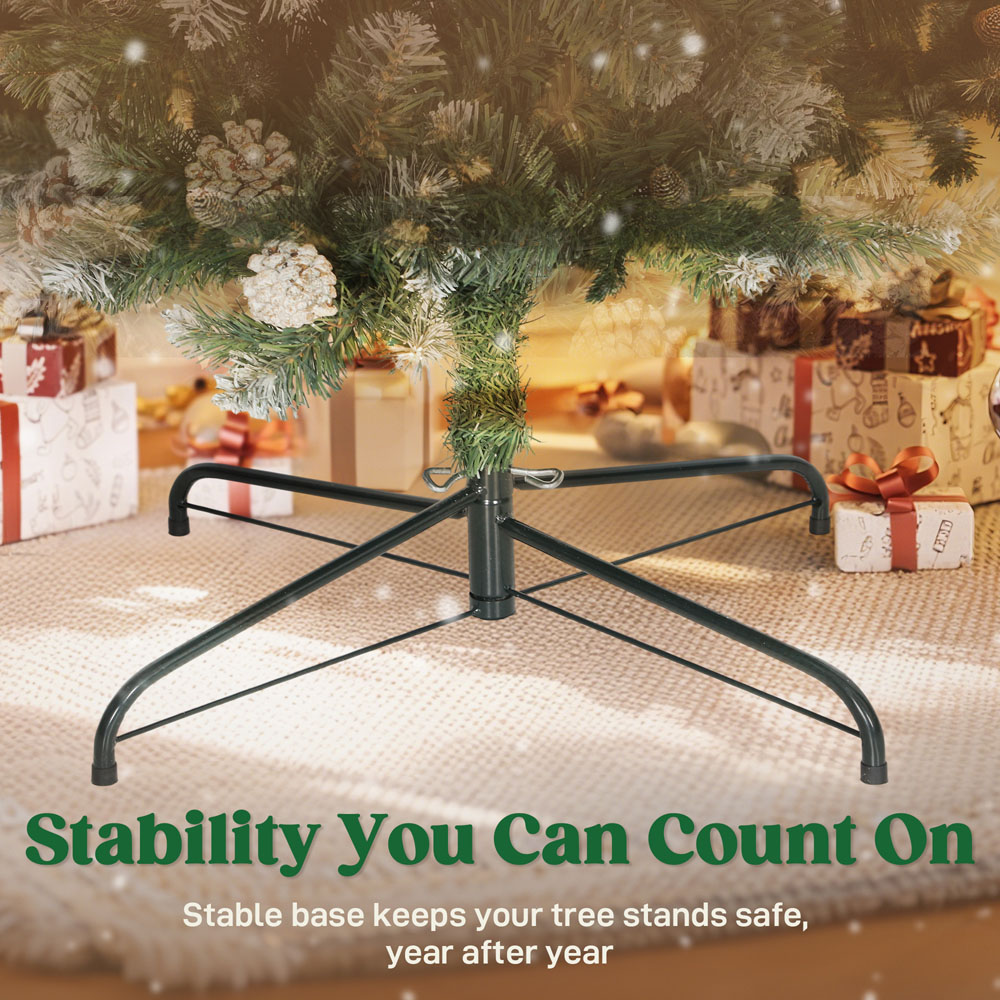 HOMCOM Snow Frosted Christmas Tree Arch 8.2ft Image 8