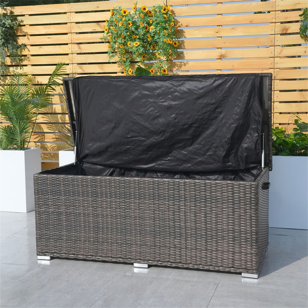 Direct Wicker 495L Medium Brown Garden Rattan Storage Box Image 4
