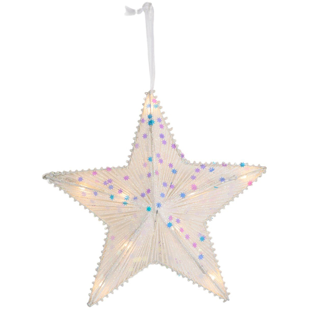 Sequin StarSilver and White Image 3