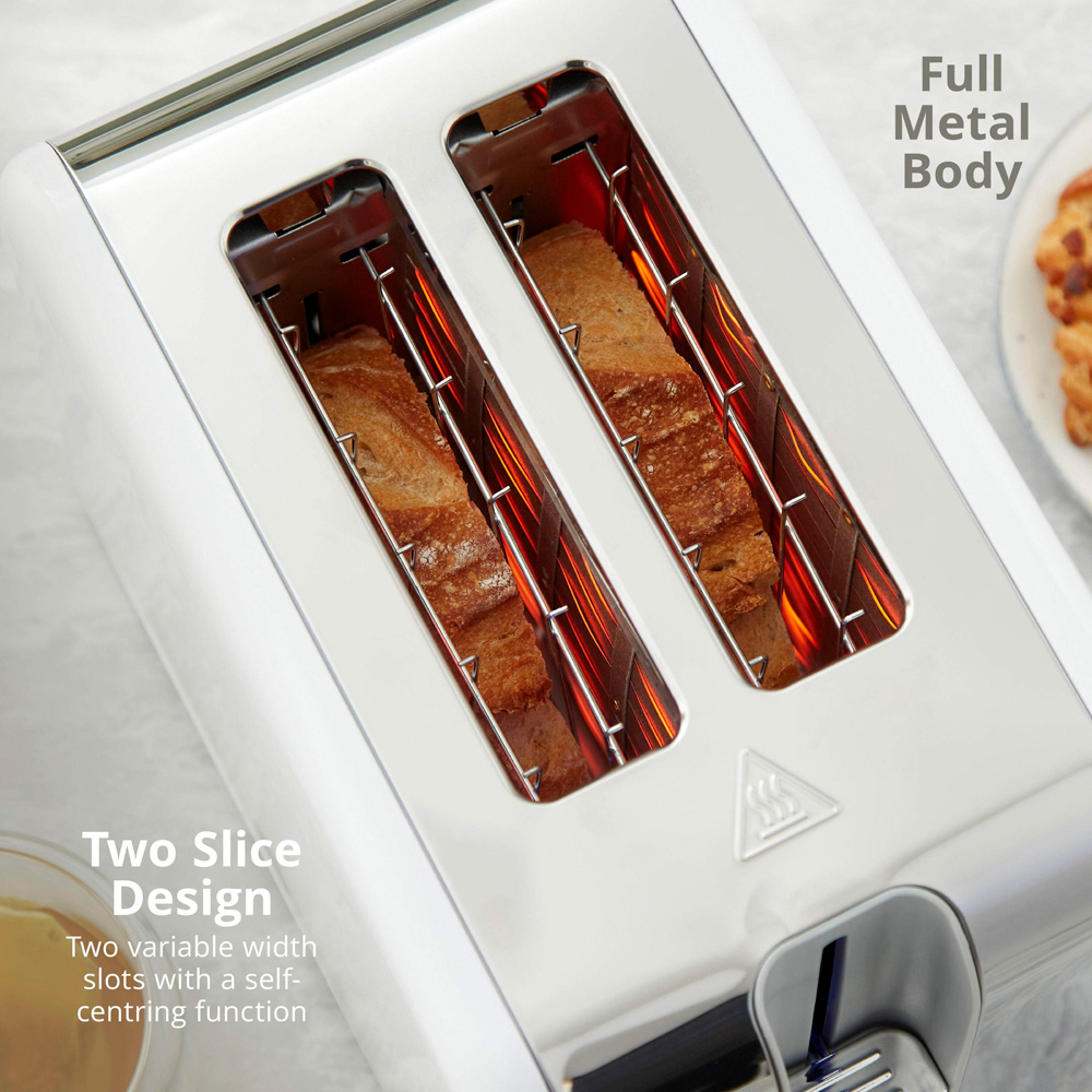 Swan Solace EEJB317 White 2 Slice Toaster and 1.7L Kettle Set Image 5