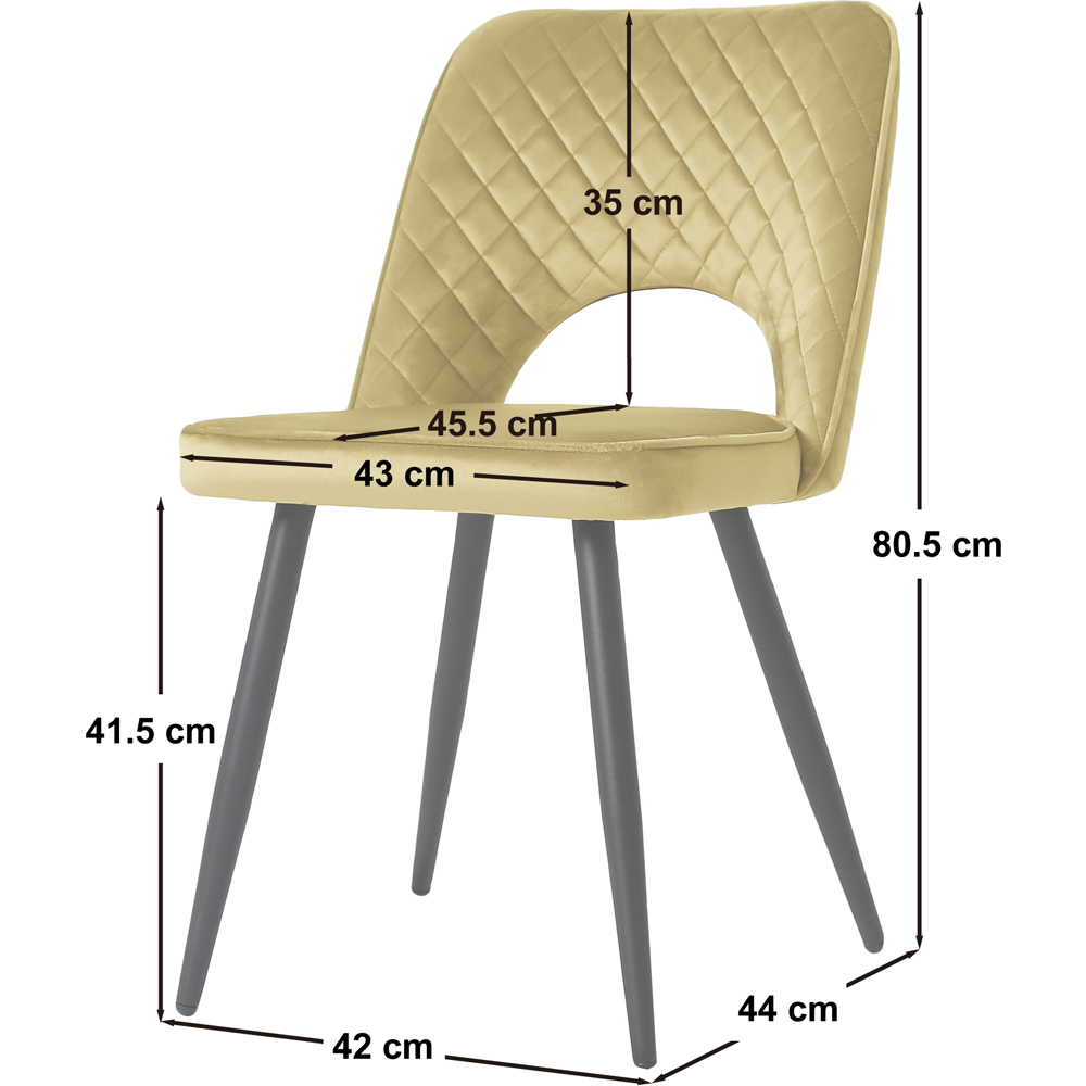 Metis Set of 2 Olive Yellow Dining Chair Image 9