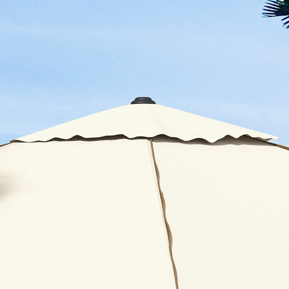 Outsunny Beige Patio Parasol 2.2m Image 3