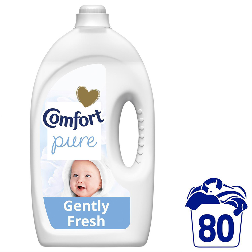 Comfort Pure Gently Fresh Hypoallergenic Fabric Conditioner 80 Washes 2.4L 4 Pack Image 3