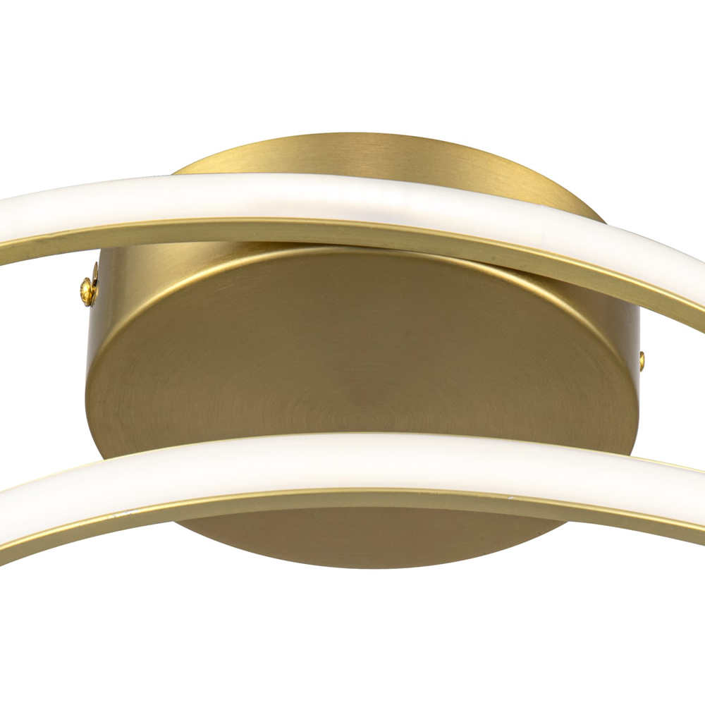 Cosylyte Alston 2 Ring Brushed Brass LED Flush Ceiling Light Image 5