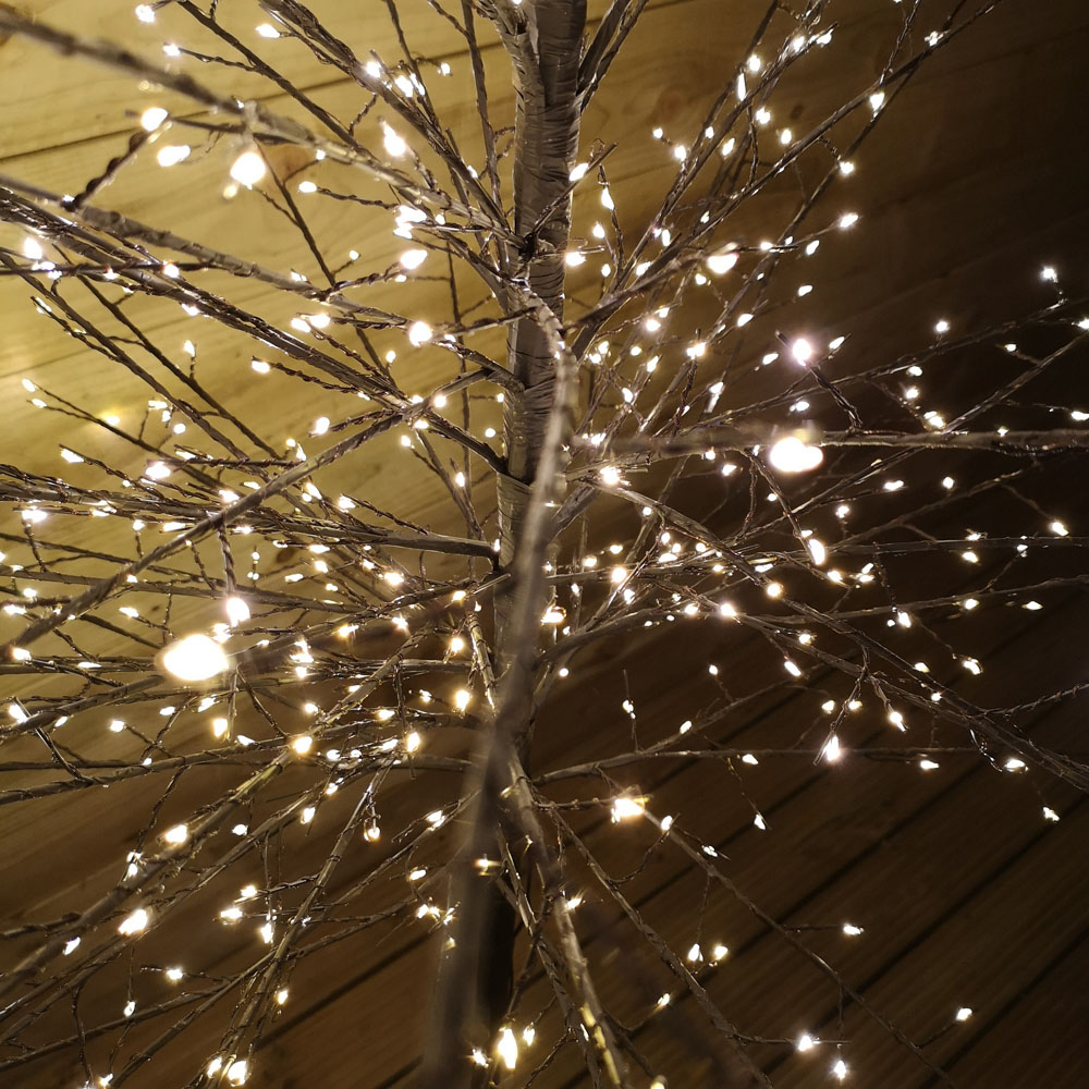 Samuel Alexander Warm White LED Pre Lit Black Micro Dot Blossom Artificial Christmas Tree 6ft Image 3