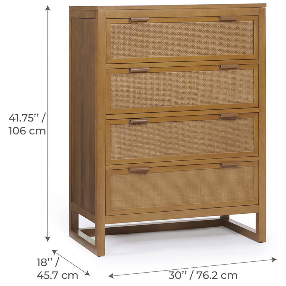 Teamson Home Hatteras 4 Drawer Natural Dresser Image 9