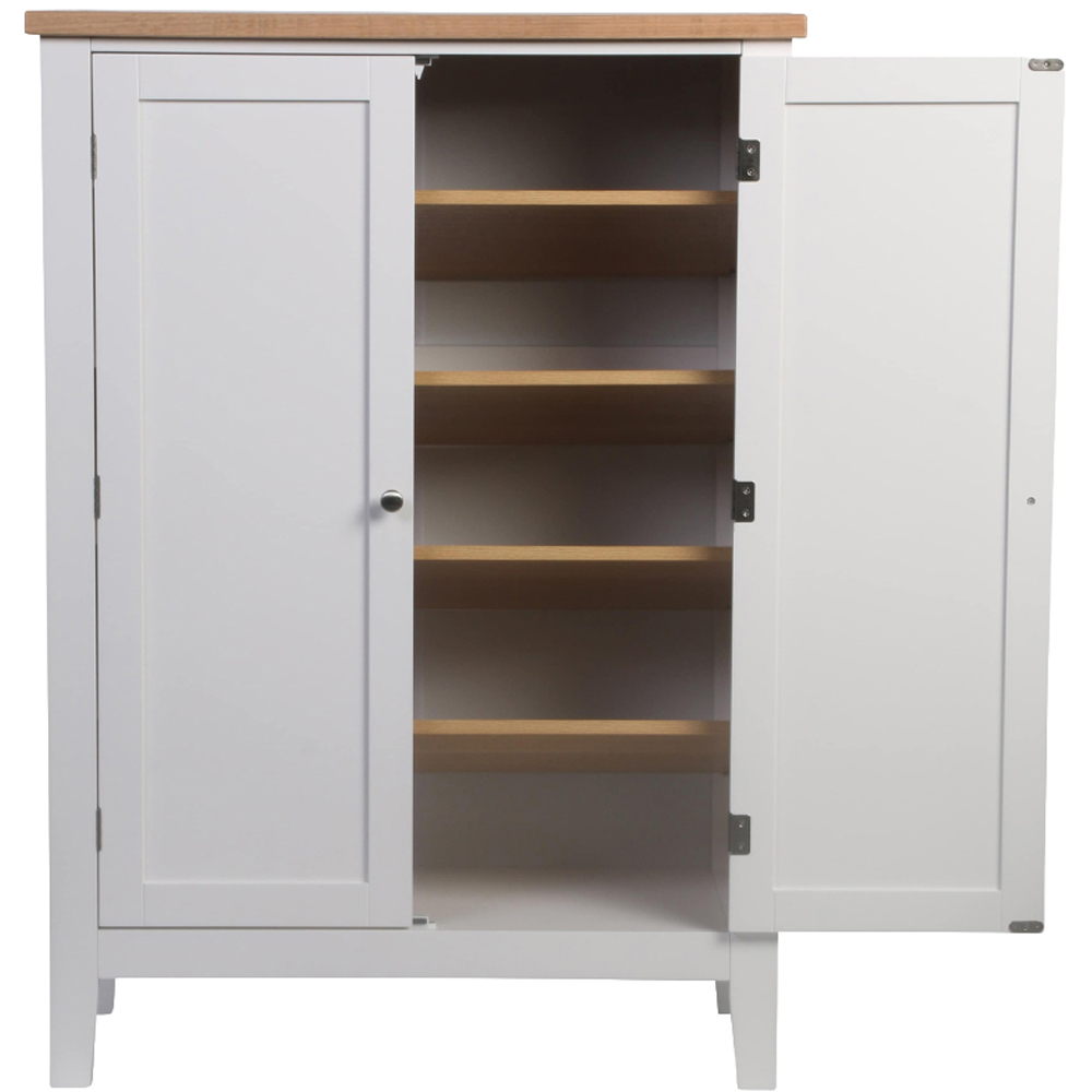 Noa and Nani Leines 2 Door White Shoe Storage Cabinet Image 2
