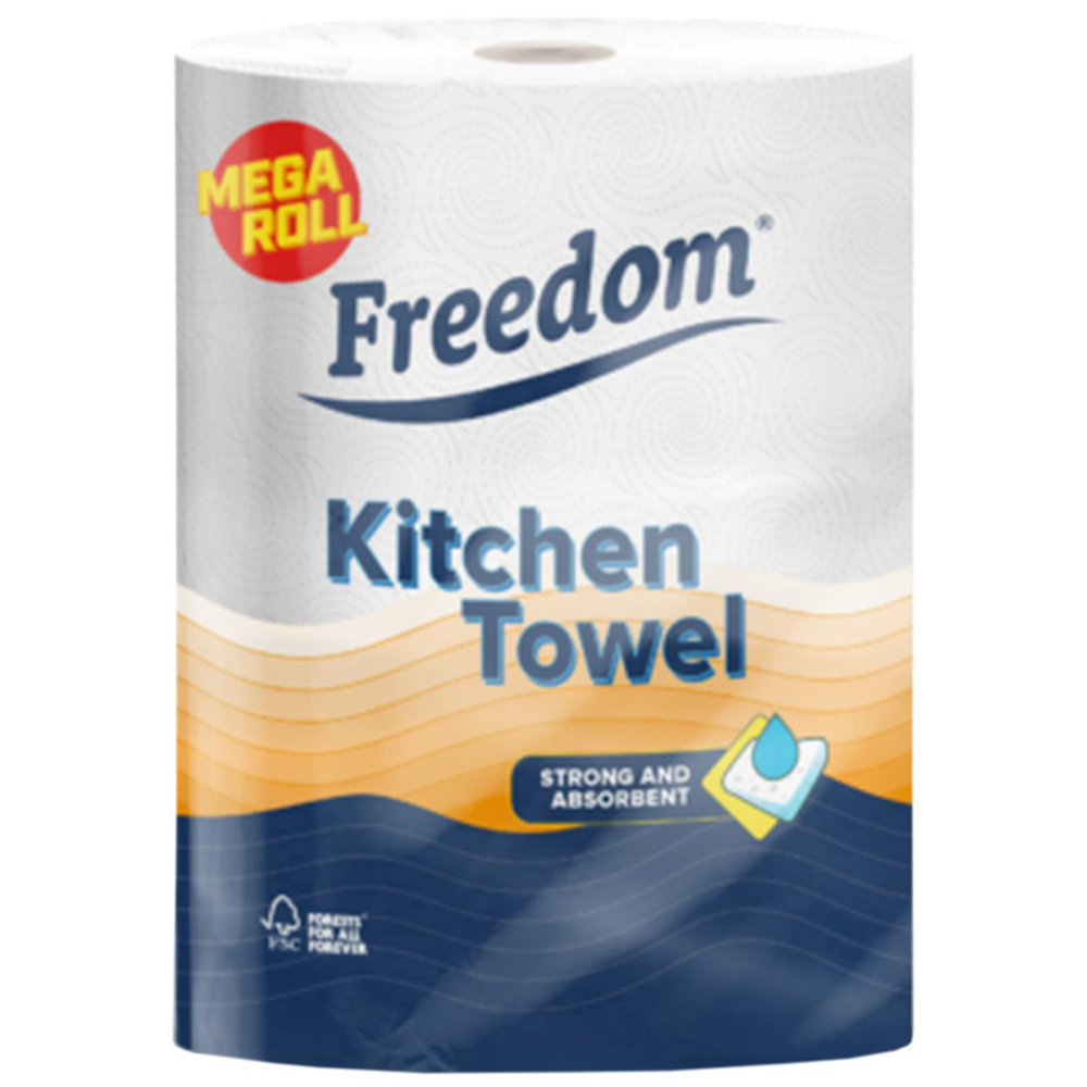 Freedom Lemon Toilet Paper 3 Ply with Rhino Jumbo Kitchen Towel 4 Pack Image 6