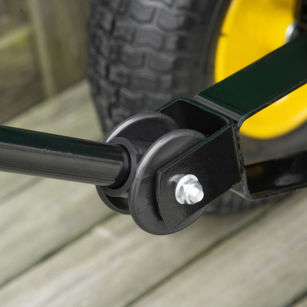 Outsunny 125L Green Heavy Duty Trolley Garden Cart Image 3