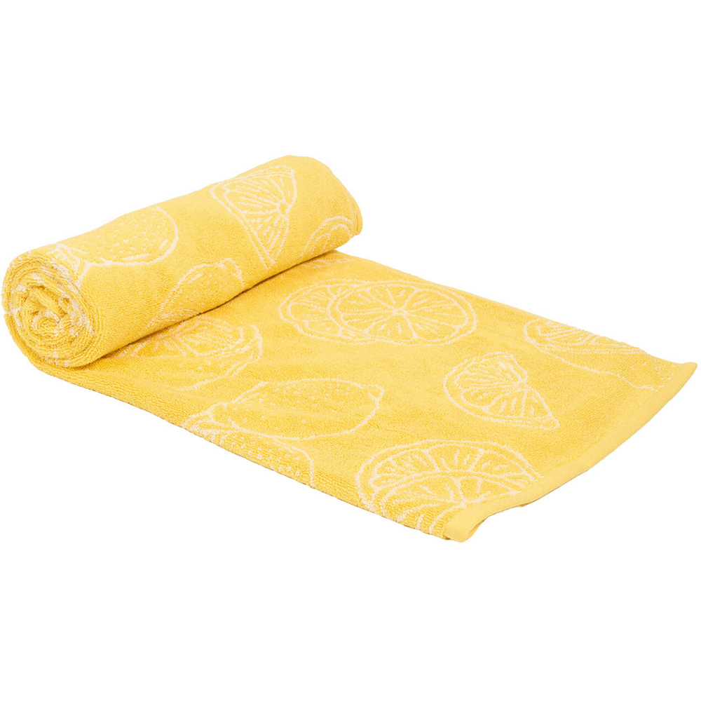 Lemon Bliss Bath Towel Yellow Image 2