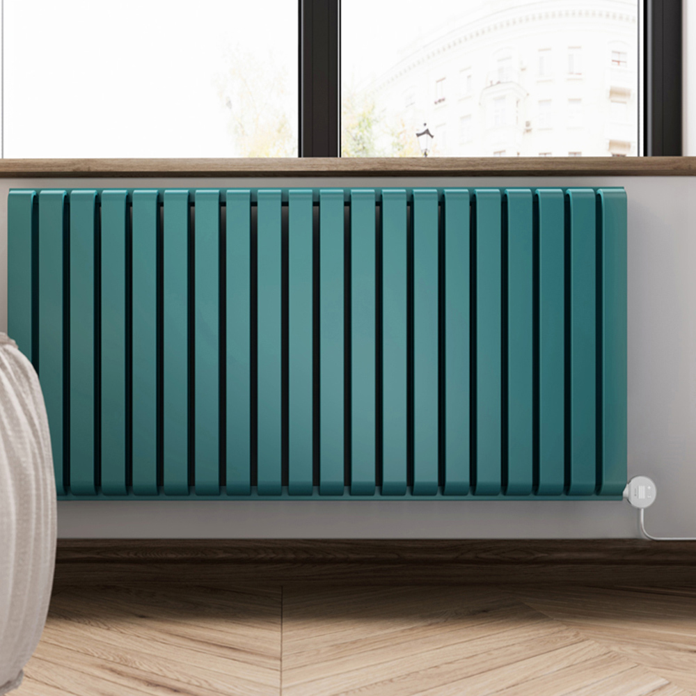 Terma Warp-Room E Wi-Fi Matt Teal Electric Radiator 1500W 630 x 1305mm Image 2