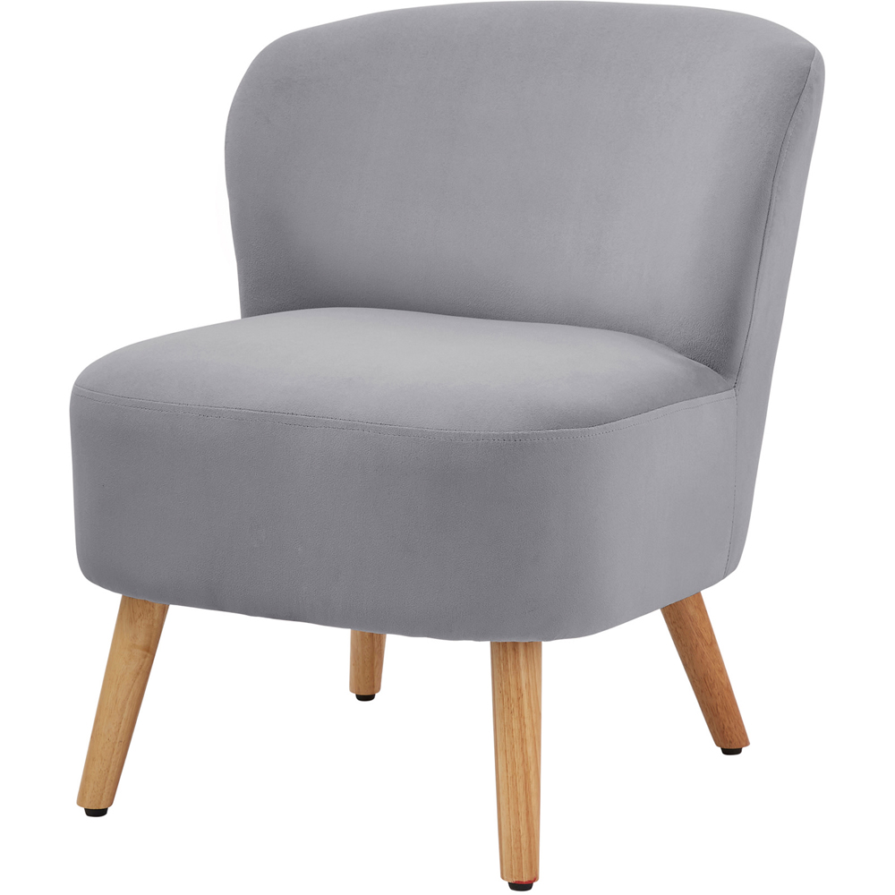 GFW Evie Grey Velvet Accent Chair Image 3